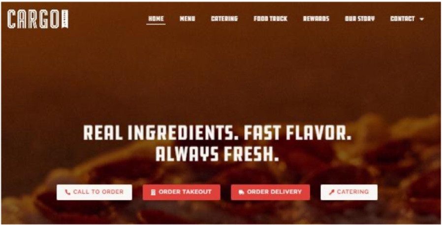 Cargo restaurant website