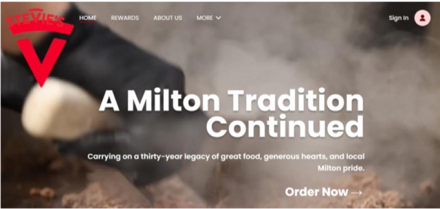 TreVigne restaurant website